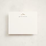 "Minimal Mountain" - Personalized Stationery Cards in Snow by Amy Payne - Front