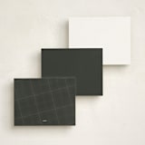 "Minimal Mountain" - Personalized Stationery Cards in Snow by Amy Payne - Back of Card Options