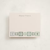 "Homespun" - Personalized Stationery Cards in Sage by Kelly Watkins - Front