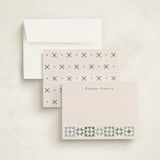 "Homespun" - Personalized Stationery Cards in Sage by Kelly Watkins - Assembled