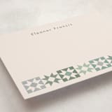 "Homespun" - Personalized Stationery Cards in Sage by Kelly Watkins - Detail