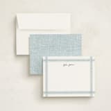 "Beach Linen" - Personalized Stationery Cards in Cloud by Kelly Schmidt - Assembled