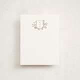 "floral crest" - Personalized Stationery Cards in Champagne by Cass Loh - Front