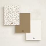 "floral crest" - Personalized Stationery Cards in Champagne by Cass Loh - Back of Card Options