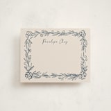 "Doodled" - Personalized Stationery Cards in Mist by Petra Kern - Front