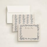 "Doodled" - Personalized Stationery Cards in Mist by Petra Kern - Assembled