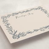 "Doodled" - Personalized Stationery Cards in Mist by Petra Kern - Detail