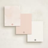 "Initials" - Personalized Stationery Cards in Blush by Jennifer Postorino - Back of Card Options