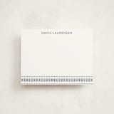 "Lineas" - Personalized Stationery Cards in Denim by Tamara Hilje - Front