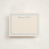"Classic Start" - Personalized Stationery Cards in Powder Blue by Carolyn MacLaren - Front
