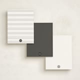 "Minimal border" - Personalized Stationery Cards in Coal by Hudson meet Rose - Back of Card Options