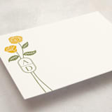 "cottage flowers" - Personalized Stationery Cards in Buttercup by Jessica Yeo - Detail