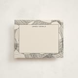 "Random Land" - Personalized Stationery Cards in Ivory Black by Catilustre - Front