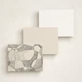 "Random Land" - Personalized Stationery Cards in Ivory Black by Catilustre - Back of Card Options