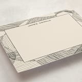 "Random Land" - Personalized Stationery Cards in Ivory Black by Catilustre - Detail