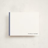 "Herringbone" - Personalized Stationery Cards in Navy by Seth Caskey - Front