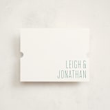 "Modern Couple" - Personalized Stationery Cards in Emerald by Ann Gardner - Front