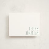 "Modern Couple" - Personalized Stationery Cards in Emerald by Ann Gardner - Front