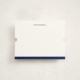 "Preppy Stripe" - Personalized Stationery Cards in Navy by Ann Gardner - Front
