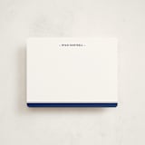 "Preppy Stripe" - Personalized Stationery Cards in Navy by Ann Gardner - Front