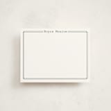 "Outlined" - Personalized Stationery Cards in Charcoal by Ashlee Townsend - Front