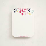 "Abstract Floral" - Personalized Stationery Cards in Wild Strawberry by Holly Whitcomb - Front