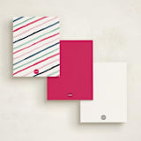 "Abstract Floral" - Personalized Stationery Cards in Wild Strawberry by Holly Whitcomb - Back of Card Options