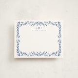 "Framed in Floral" - Personalized Stationery Cards in Delft by Heather Cairl - Front