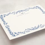 "Framed in Floral" - Personalized Stationery Cards in Delft by Heather Cairl - Detail