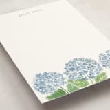 "Hydrangea Love" - Personalized Stationery Cards in Sky by Lydia Carns - Detail