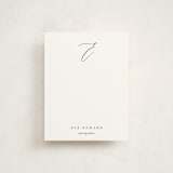 "Initial" - Personalized Stationery Cards in Onyx by Jennifer Postorino - Front