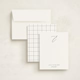 "Initial" - Personalized Stationery Cards in Onyx by Jennifer Postorino - Assembled