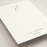 "Initial" - Personalized Stationery Cards in Onyx by Jennifer Postorino - Detail