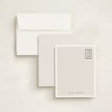 "Cornered" - Personalized Stationery Cards in Cinders by Sara Hicks Malone - Assembled