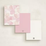 "Offshore" - Personalized Stationery Cards in Coral by Creo Study - Back of Card Options