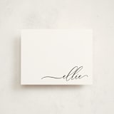 "Pretty Script" - Personalized Stationery Cards in Noir by Lori Wemple - Front