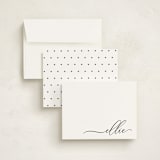 "Pretty Script" - Personalized Stationery Cards in Noir by Lori Wemple - Assembled