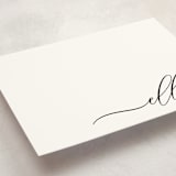 "Pretty Script" - Personalized Stationery Cards in Noir by Lori Wemple - Detail