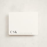 "monogram corner" - Personalized Stationery Cards in Noir by Angela Garrick - Front