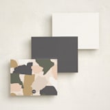 "monogram corner" - Personalized Stationery Cards in Noir by Angela Garrick - Back of Card Options