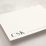"monogram corner" - Personalized Stationery Cards in Noir by Angela Garrick - Detail