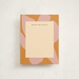 "Abstract Border" - Personalized Stationery Cards in Tangerine by Morgan Kendall - Front
