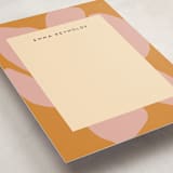 "Abstract Border" - Personalized Stationery Cards in Tangerine by Morgan Kendall - Detail