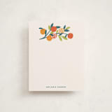 "Orange Sprigs" - Personalized Stationery Cards in Tangerine by Rebecca Smith - Front