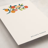"Orange Sprigs" - Personalized Stationery Cards in Tangerine by Rebecca Smith - Detail