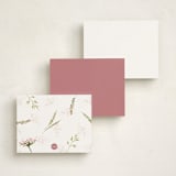 "Floral Impression" - Personalized Stationery Cards in Rose by frau brandt - Back of Card Options