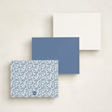 "leafy letter" - Personalized Stationery Cards in Sky by Jen Owens - Back of Card Options