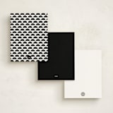 "Hello Stranger" - Personalized Stationery Cards in Tuxedo by Anna Elder - Back of Card Options