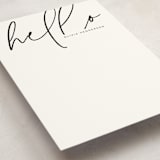 "Hello Stranger" - Personalized Stationery Cards in Tuxedo by Anna Elder - Detail