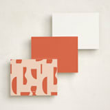 "Diamond" - Personalized Stationery Cards in Citrus by Blustery August - Back of Card Options